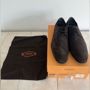 Men’s Tod’s Brown Lace-up Wingtip Suede Oxfords size UK 9 / US 10
